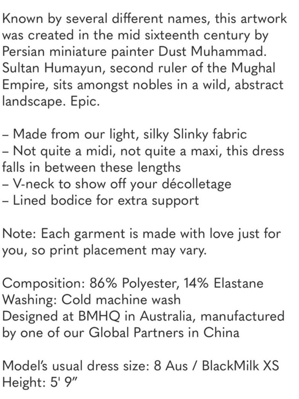Blackmilk Sultan Humayan and His Brother in Nature 3/4 Sleeve Dress - Picture 12 of 12